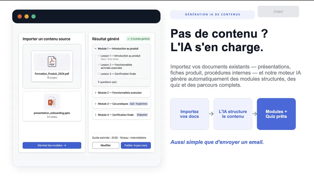Slide 7 du deck — Pas de contenu ? L'IA s'en charge